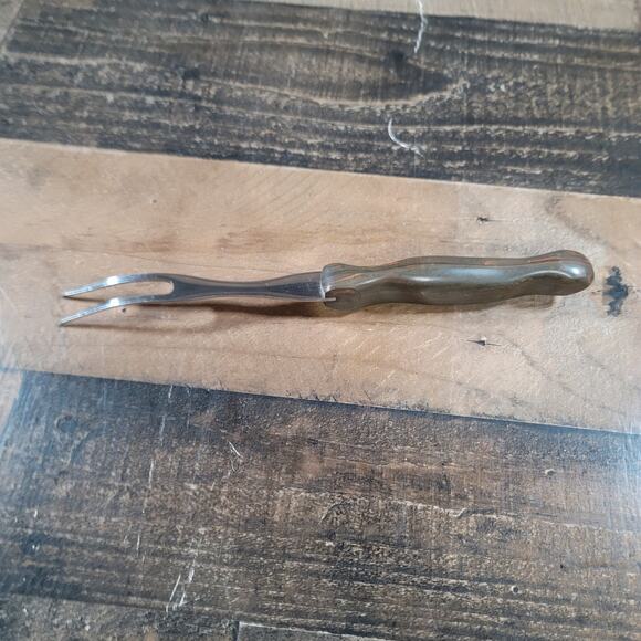 Cutco 1026 Carving Fork Classic Brown/Orange Handle USA - Picture 6 of 6